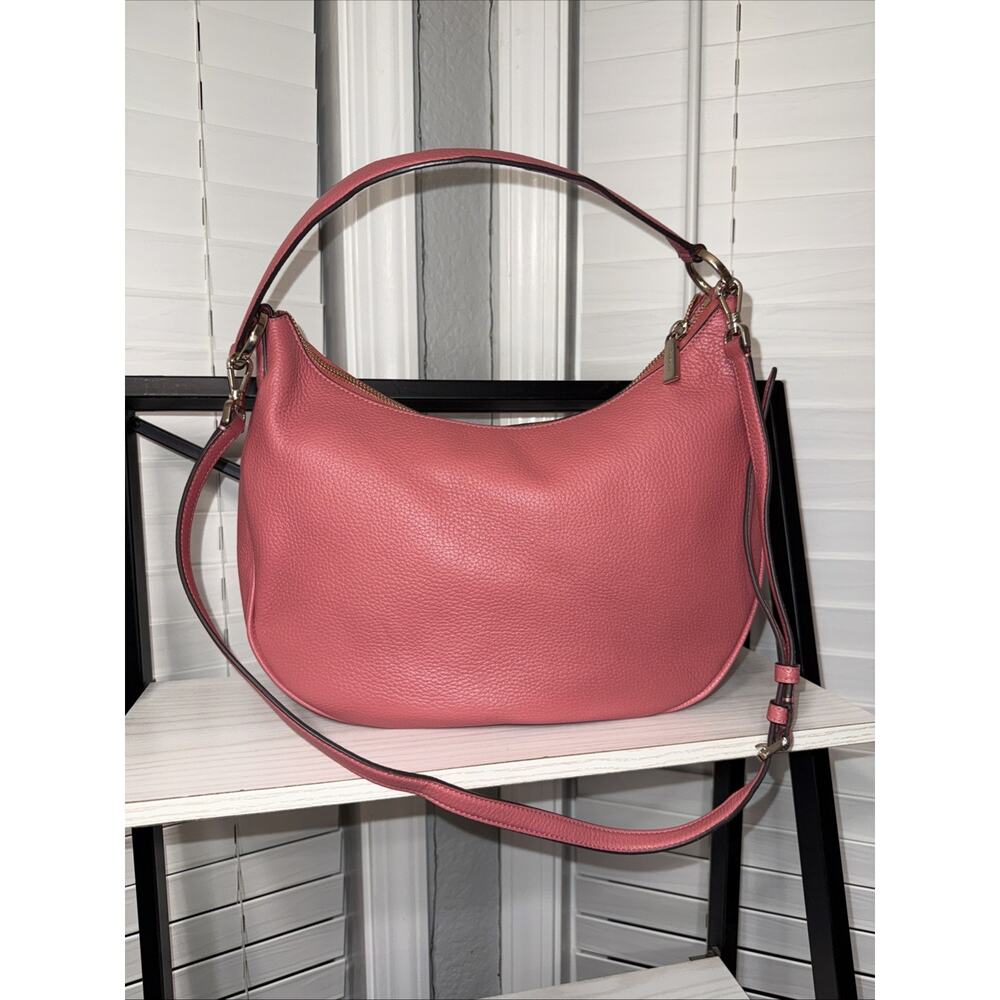 Kate Spade Weston Pebbled Leather Shoulder Bag In Soft Coral Hobo Style - Picture 3 of 10